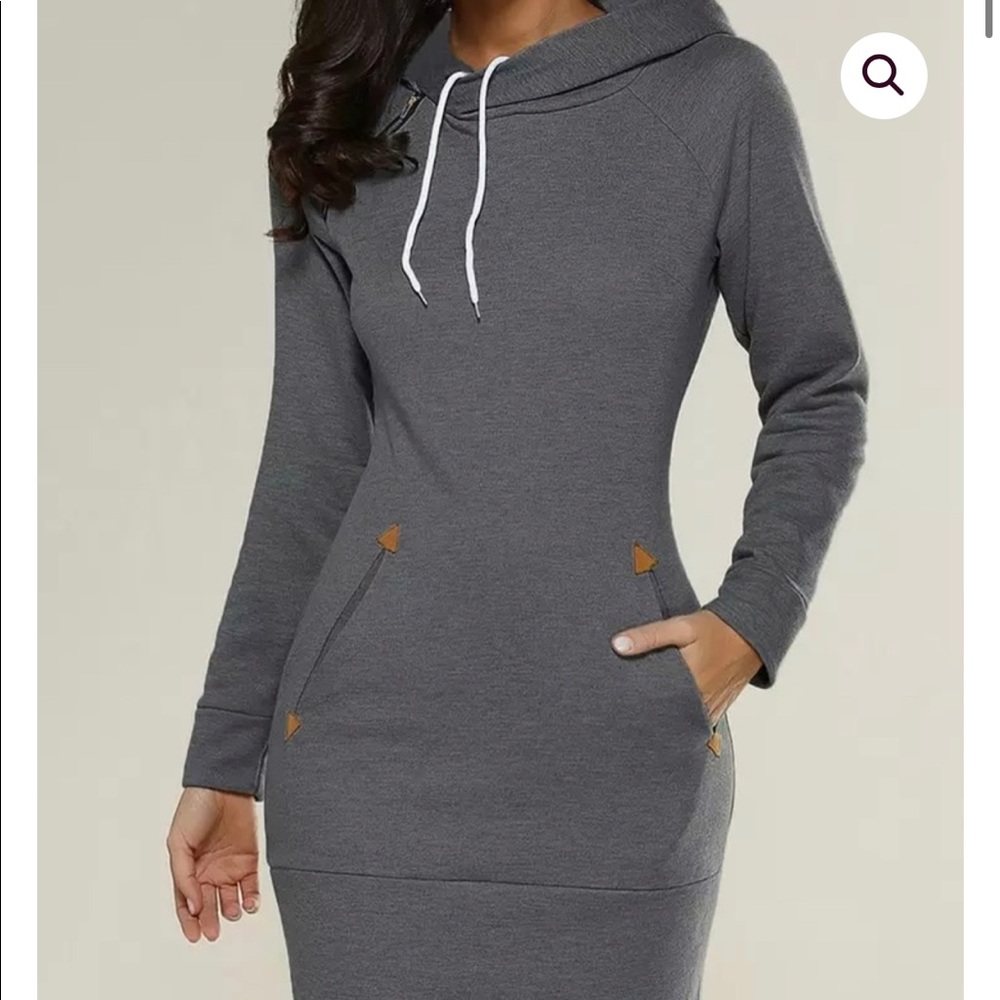 Hooded sweatshirt dress